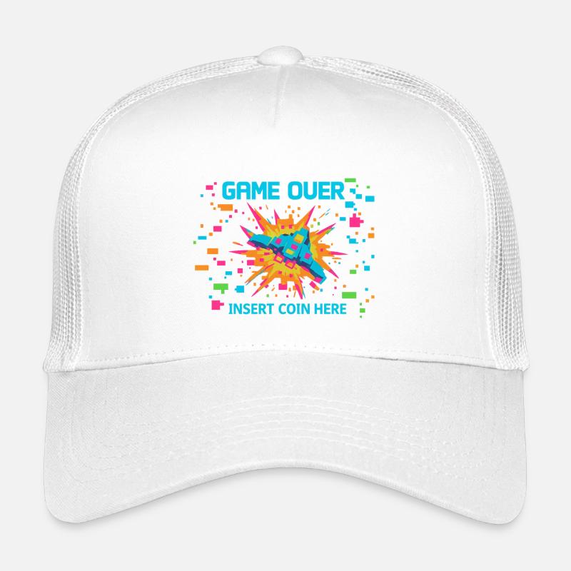 Game Over Neon Arcade Game Kinder Trucker-Cap