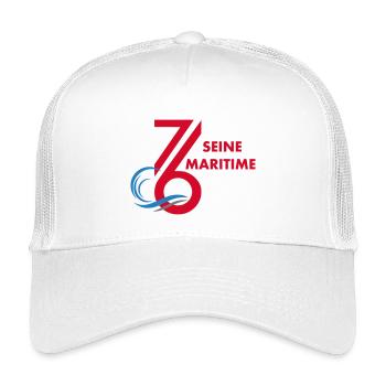 Logo 76 Seine Maritime - Kinder Trucker-Cap - Weiß - Vorne