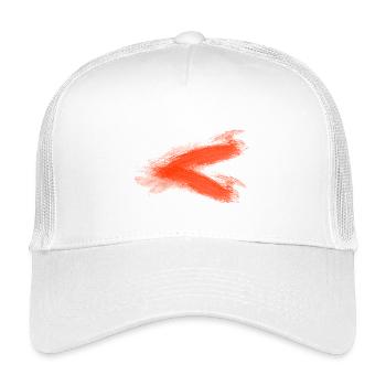 Marque orange de pinceau noir - Casquette trucker enfant - blanc - Devant