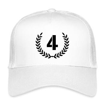 4 Couronne - Casquette trucker enfant - blanc - Devant