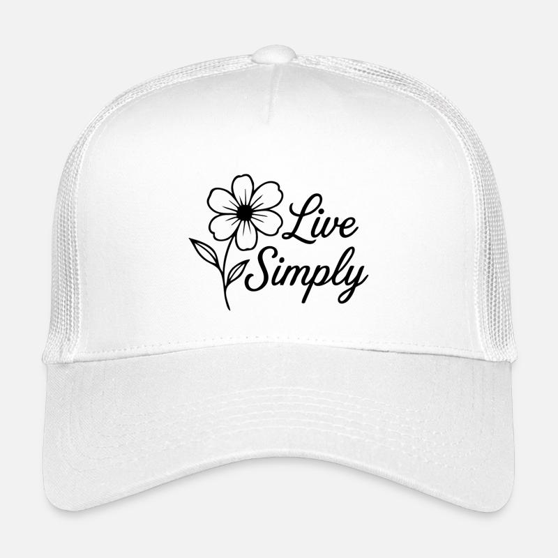 Live Simply - Kinder Trucker-Cap - Weiß