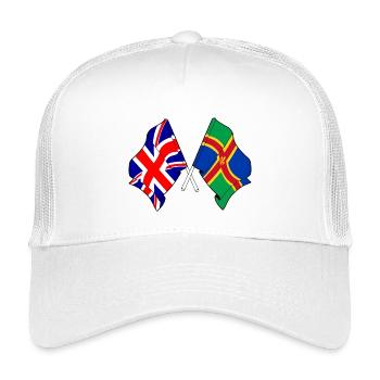 Lincolnshire flag + Great Britain - Kids’ Trucker Cap - white - Front