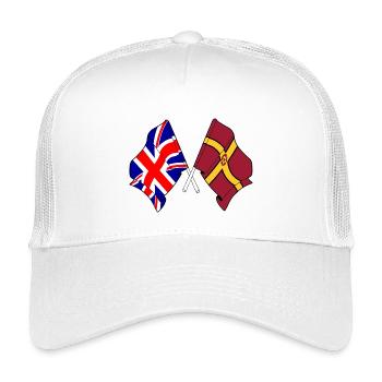 Northamptonshire crossed with Great Britain - Kids’ Trucker Cap - white - Front