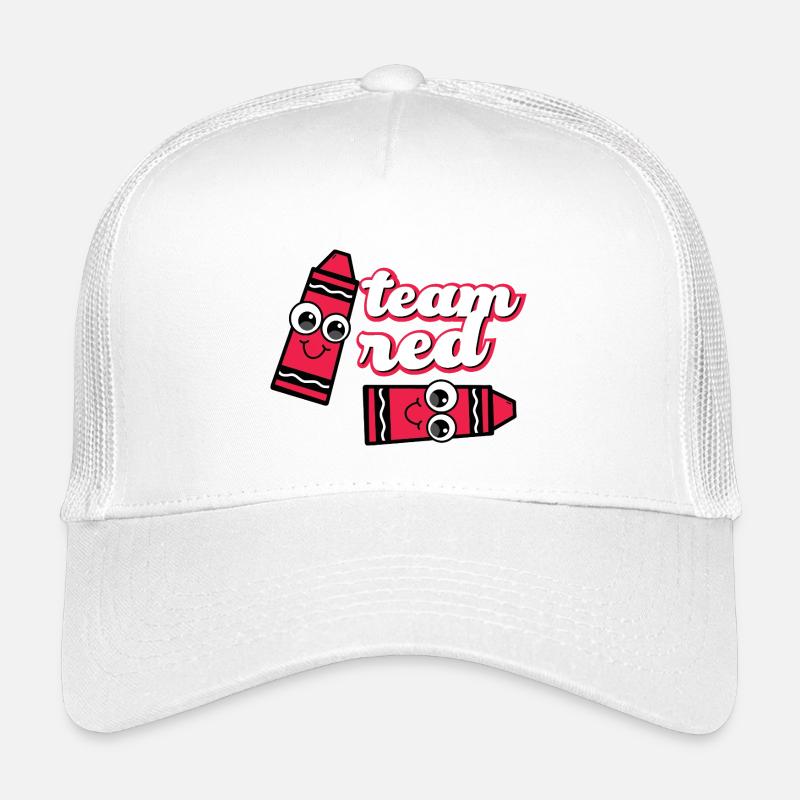 Red Team Cheerful Pencils - Kinder Trucker-Cap - Weiß