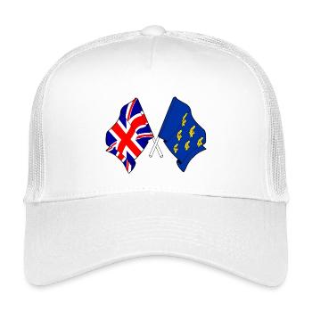 West Sussex flag & British flag - Kids’ Trucker Cap - white - Front