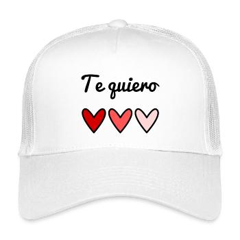 I LOVE YOU. HEART. COUPLE. JUST MARRIED. Bachelorette party - Kids’ Trucker Cap - white - Front
