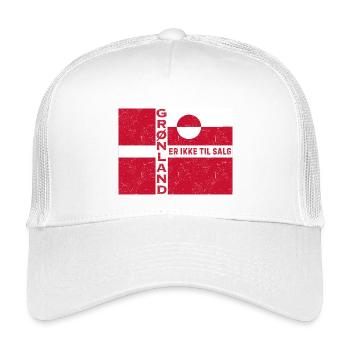 Grönland Nicht zu verkaufen Emblem - Kinder Trucker-Cap - Weiß - Vorne