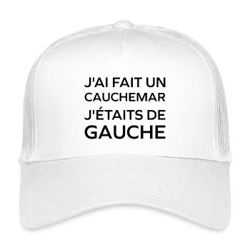 J'ai fais un Cauchemar j'étais de Gauche - Casquette trucker enfant - blanc - Devant