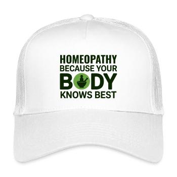 Homeopathy Body Knows Best Professional Clinician  - Kids’ Trucker Cap - white - Front