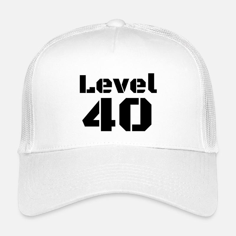 Level 40 - Kids’ Trucker Cap - white