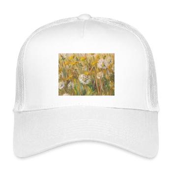 Summer Dandelion Meadow Painting - Kids’ Trucker Cap - white - Front