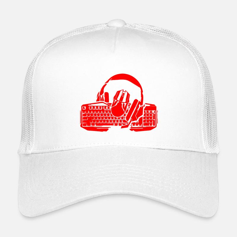 Retro Keyboard and Headphones Kids’ Trucker Cap