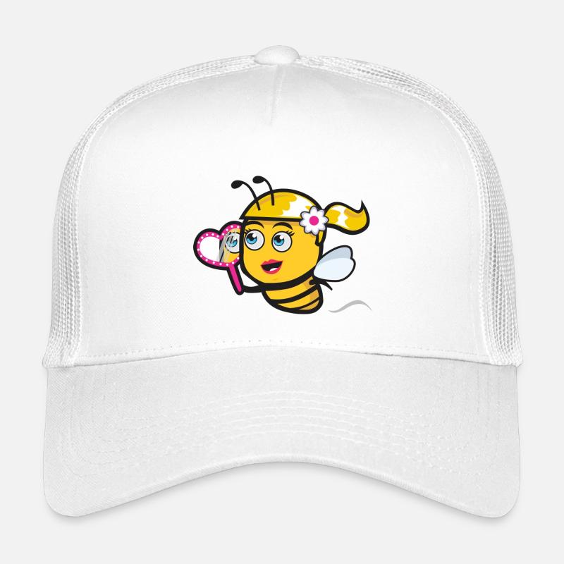 Schöne Biene - Kinder Trucker-Cap - Weiß