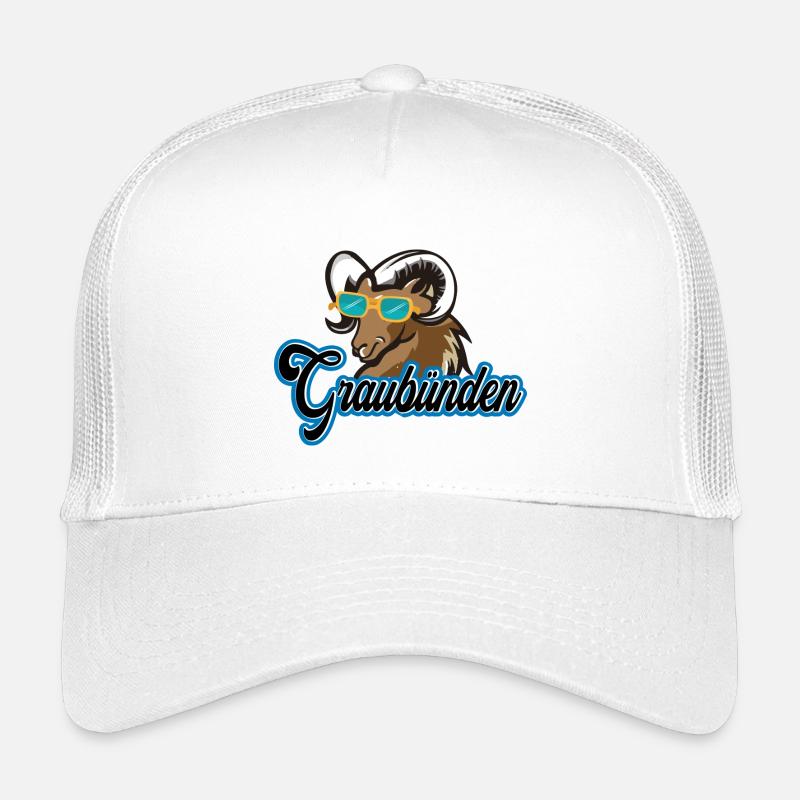 Graubünden Steinbock Stil - Kinder Trucker-Cap - Weiß