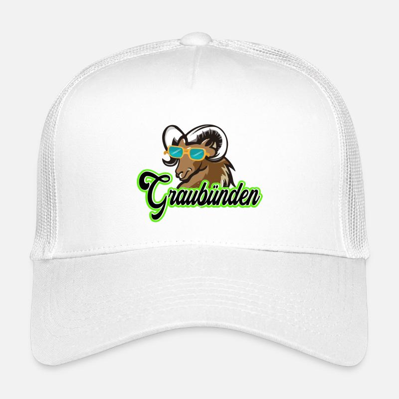 Graubünden Steinbock mit Sonnenbrille Kinder Trucker-Cap