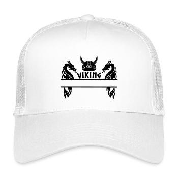 Plaque signalétique du casque de dragon viking - Casquette trucker enfant - blanc - Devant