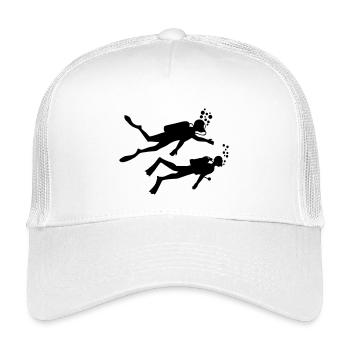 Zwei Unterwassertaucher - Kinder Trucker-Cap - Weiß - Vorne