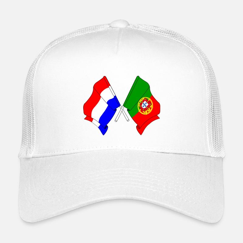 Drapeau des Pays-Bas et drapeau du Portugal Casquette trucker enfant