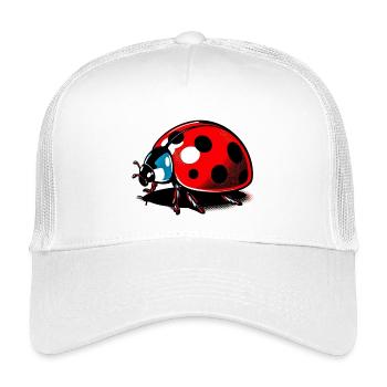 Marienkäfer - Kinder Trucker-Cap - Weiß - Vorne