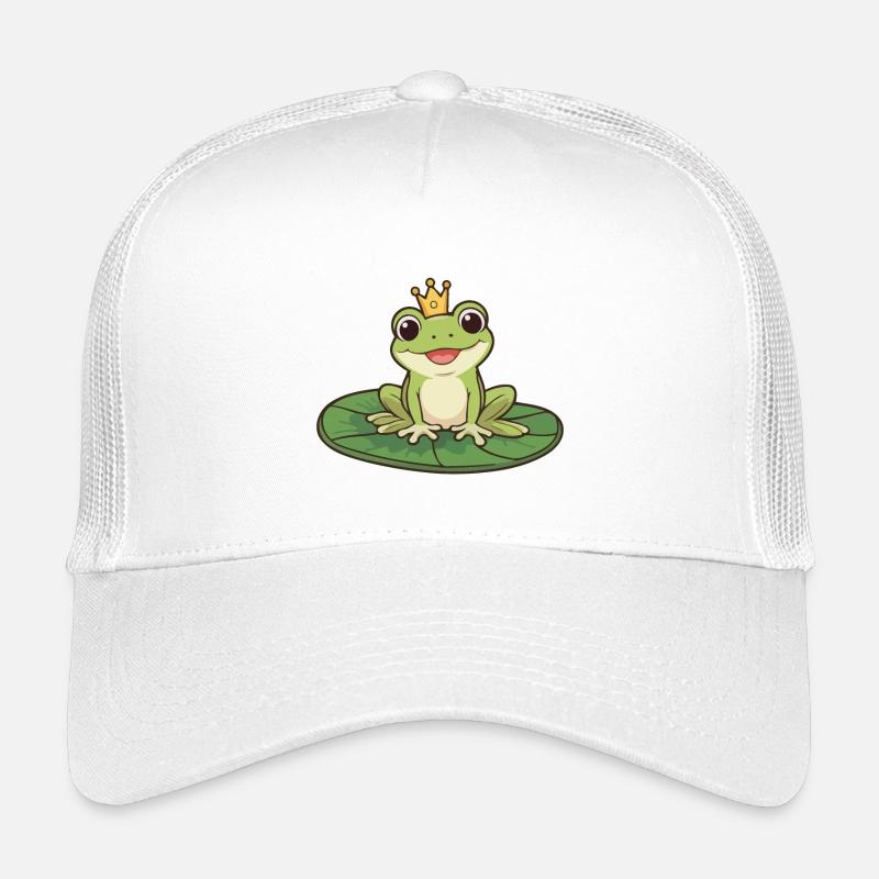 Frog Prince on Water Lily Kids’ Trucker Cap