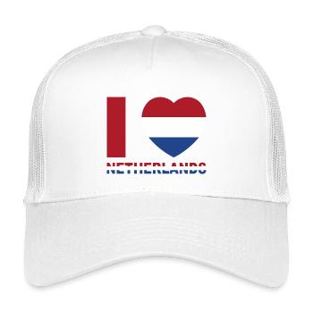 Coeur avec drapeau des Pays-Bas - Casquette trucker enfant - blanc - Devant