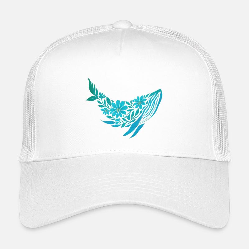 Nordische Blumen - Blauwal Kinder Trucker-Cap
