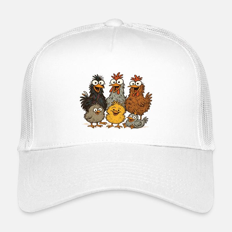 Bunte Hühner Cartoon Muster Kinder Trucker-Cap