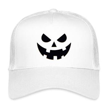 Eerie Jack-O'-Lantern Portrait - Kids’ Trucker Cap - white - Front