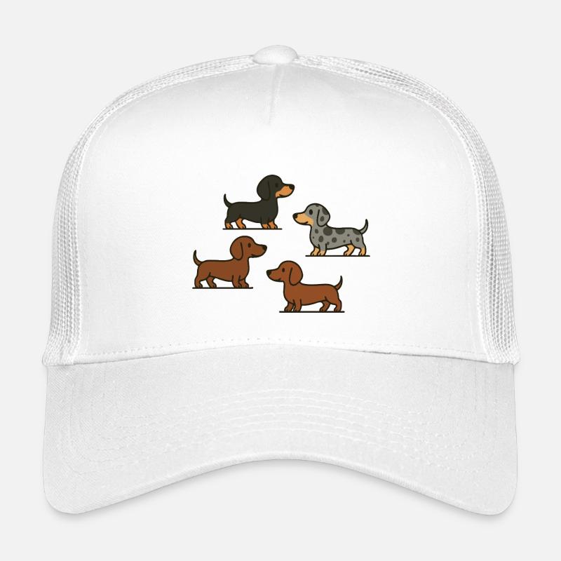 Quatuor teckel : Spotted & Solid Casquette trucker enfant