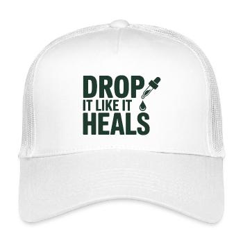 Homöopathie Lass es ab, als würde es professionell heilen. - Kinder Trucker-Cap - Weiß - Vorne