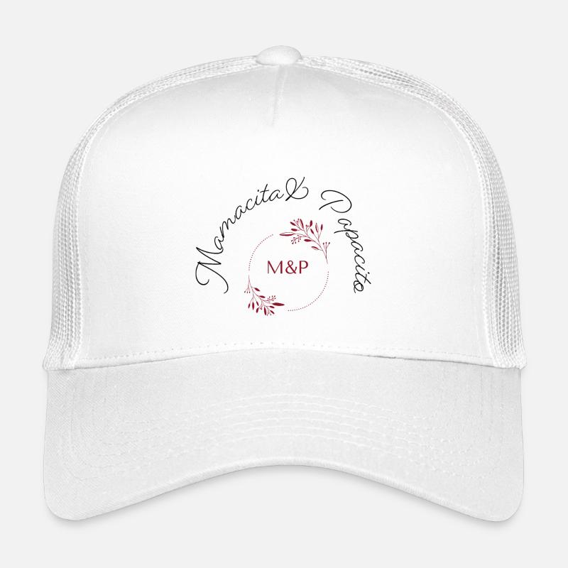M&P Floral-Monogrammkreis - Kinder Trucker-Cap - Weiß