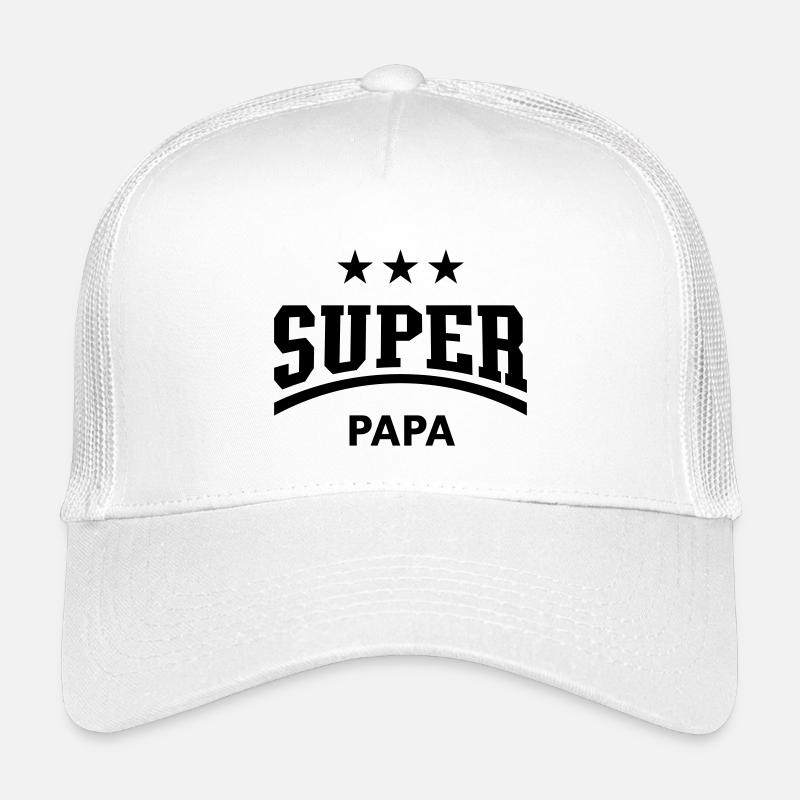 Super Papa (Papi / Vater / Vati / Vatertag / B) - Kinder Trucker-Cap - Weiß