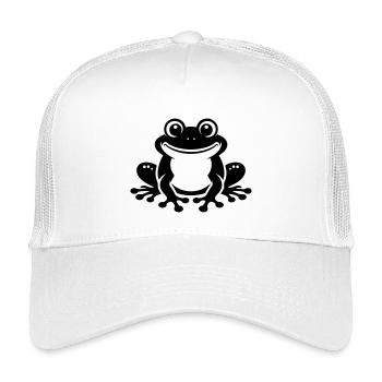 Kröte Comic Frosch - Kinder Trucker-Cap - Weiß - Vorne