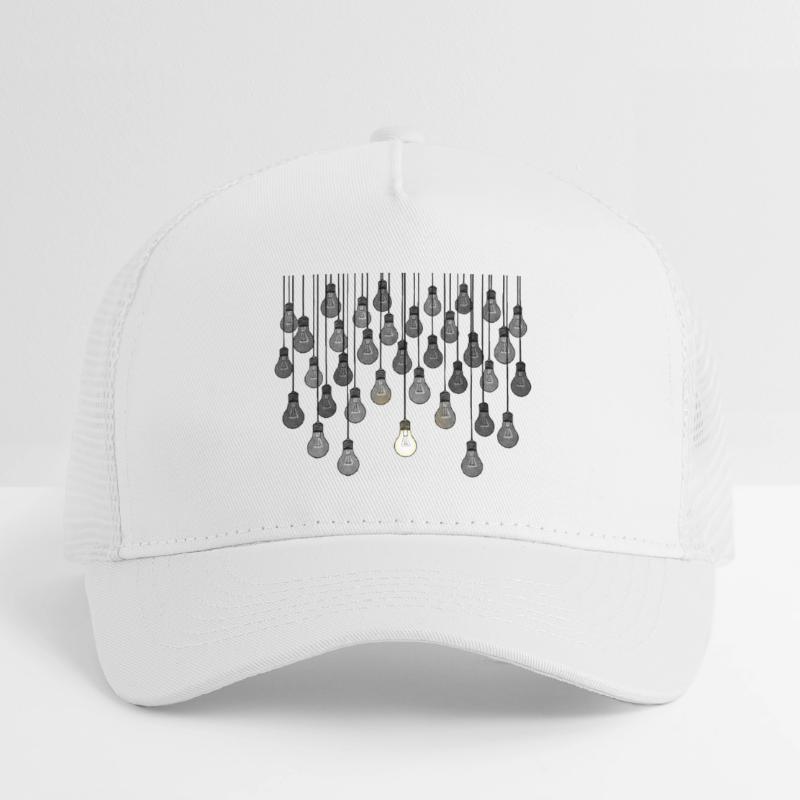 Graues Glühbirnen-Array mit einzigartiger Helligkeit Kinder Trucker-Cap