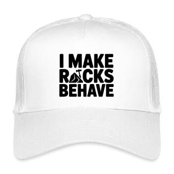 Dicton drôle de tailleur de pierre - Casquette trucker enfant - blanc - Devant