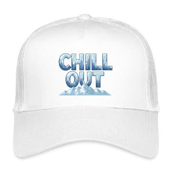 Chill Out Mountains Aménagement extérieur hivernal - Casquette trucker enfant - blanc - Devant