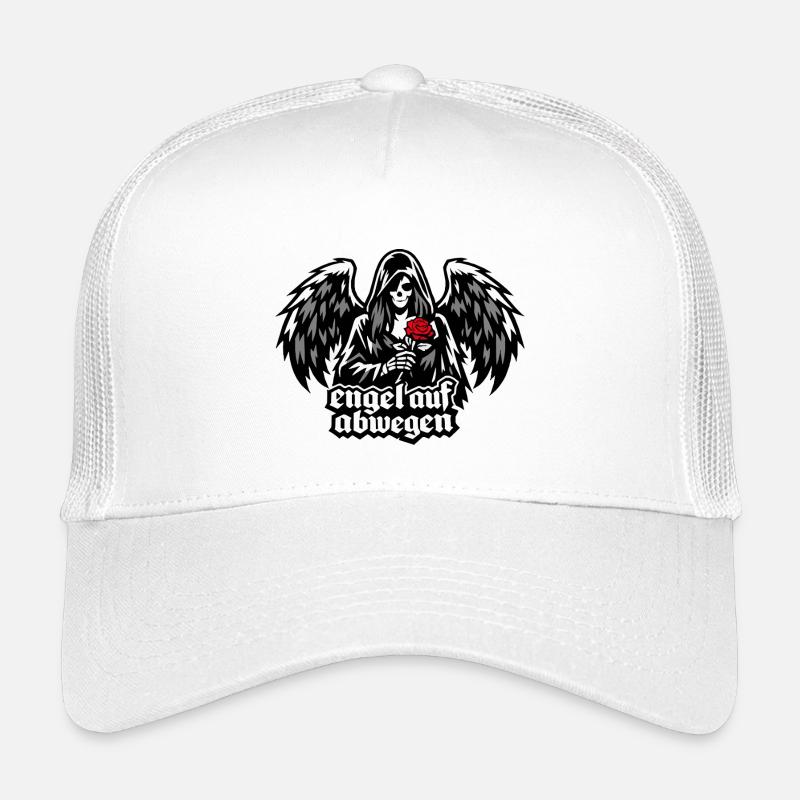 Engel auf Abwegen mit Rose "Todesengel" Kinder Trucker-Cap