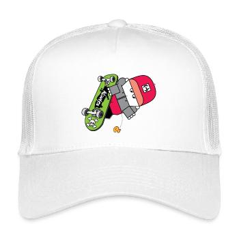 Graphique néon Skate Panda - Casquette trucker enfant - blanc - Devant