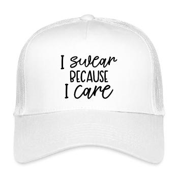 Je jure parce que je tiens à toi Citation drôle - Casquette trucker enfant - blanc - Devant