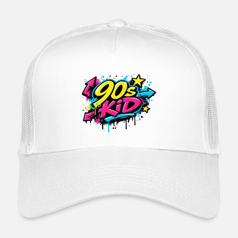 90s Kid Graffiti Burst Kids’ Trucker Cap