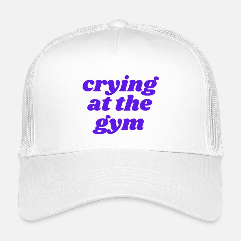 crying at the gym - Kinder Trucker-Cap - Weiß