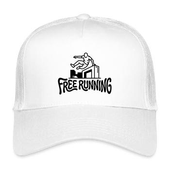 free runner - Kids’ Trucker Cap - white - Front