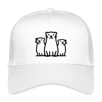 Otter - Kinder Trucker-Cap - Weiß - Vorne