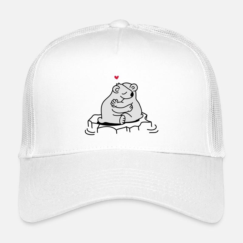 Deux ours polaires Casquette trucker enfant