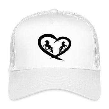 Islandpferde Herz, Islandpferdeliebe - Kinder Trucker-Cap - Weiß - Vorne