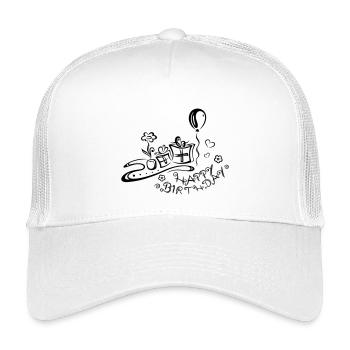 Joyeux anniversaire, félicitations - Casquette trucker enfant - blanc - Devant