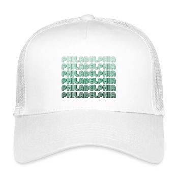 Philadelphia Typography Pattern - Kids’ Trucker Cap - white - Front