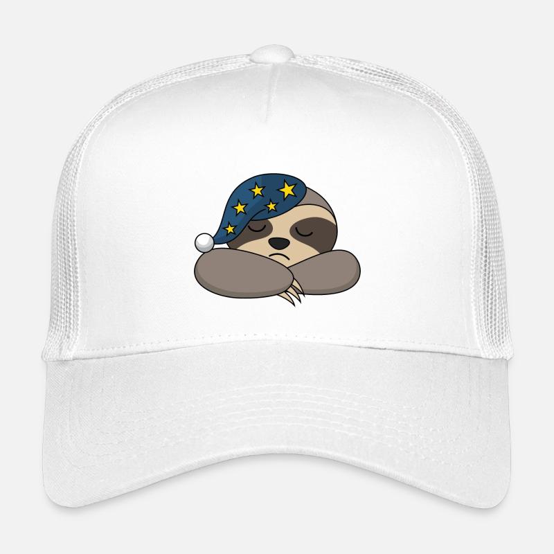 Faultier Schlafmütze Schlafen Müde Langschläfer Kinder Trucker-Cap