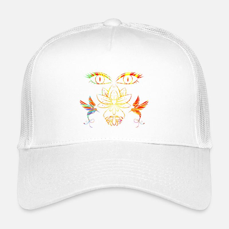 Zen-Gesicht - Kinder Trucker-Cap - Weiß