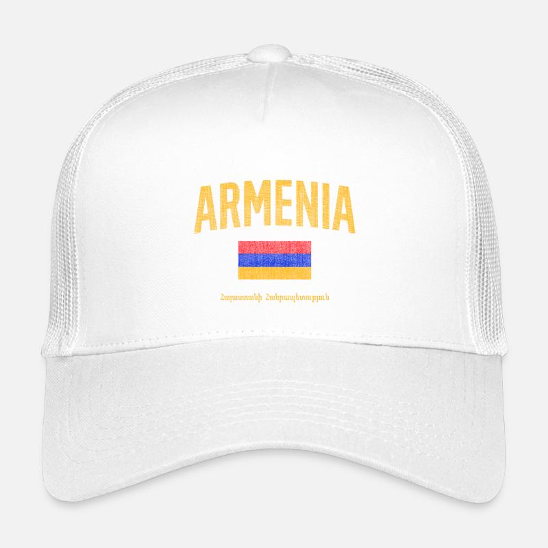 Lettrage du drapeau arménien Casquette trucker enfant